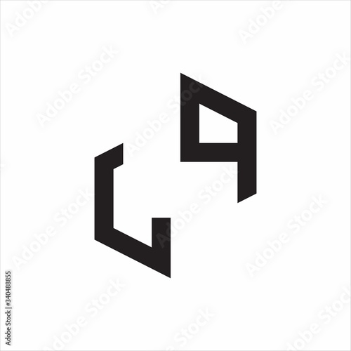 Free Download LP Initial Letters logo monogram with up to down style - GFXLoad