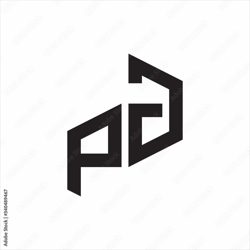 PG Initial Letters logo monogram with up to down style PG Initial Letters logo monogram with up to down style