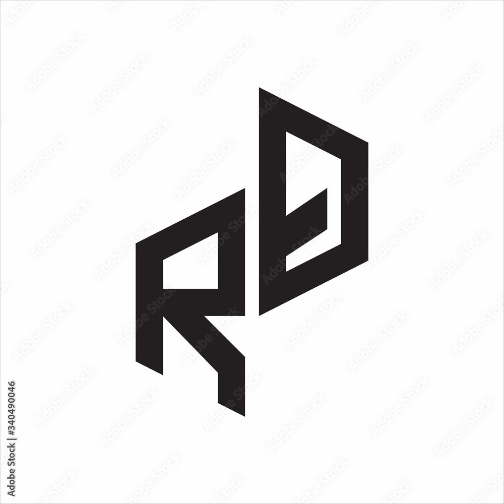 RQ Initial Letters logo monogram with up to down style RQ Initial Letters logo monogram with up to down style