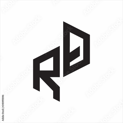 RQ Initial Letters logo monogram with up to down style