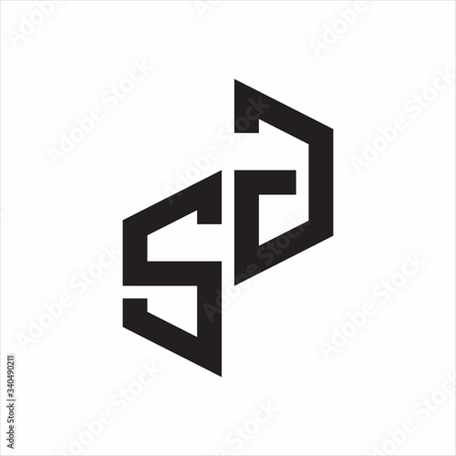 Free Download SG Initial Letters logo monogram with up to down style - GFXLoad