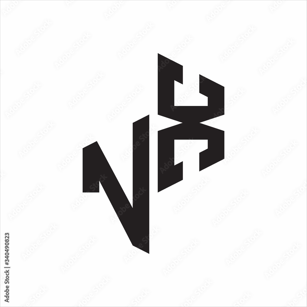 VX Initial Letters logo monogram with up to down style VX Initial Letters logo monogram with up to down style