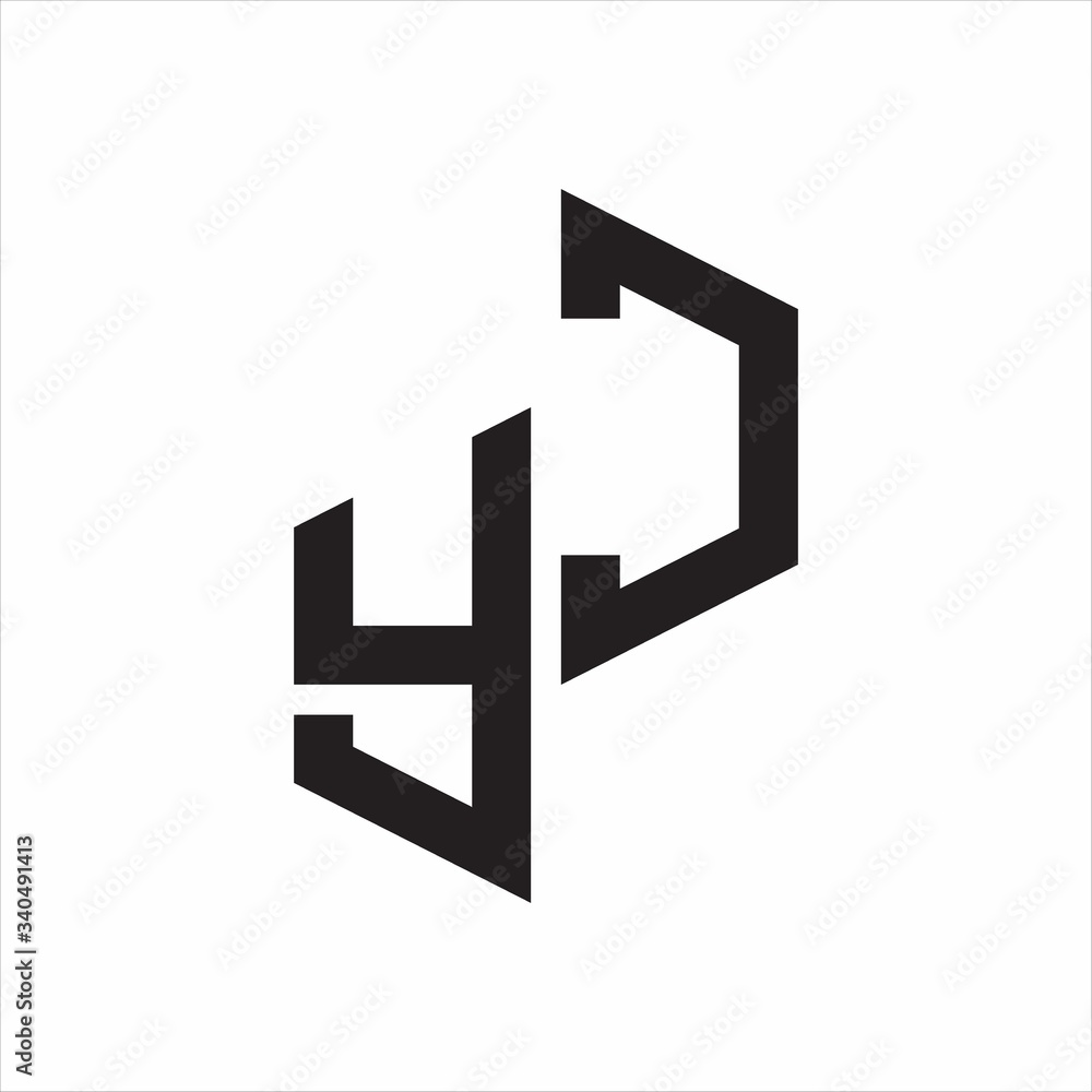 YC Initial Letters logo monogram with up to down style YC Initial Letters logo monogram with up to down style