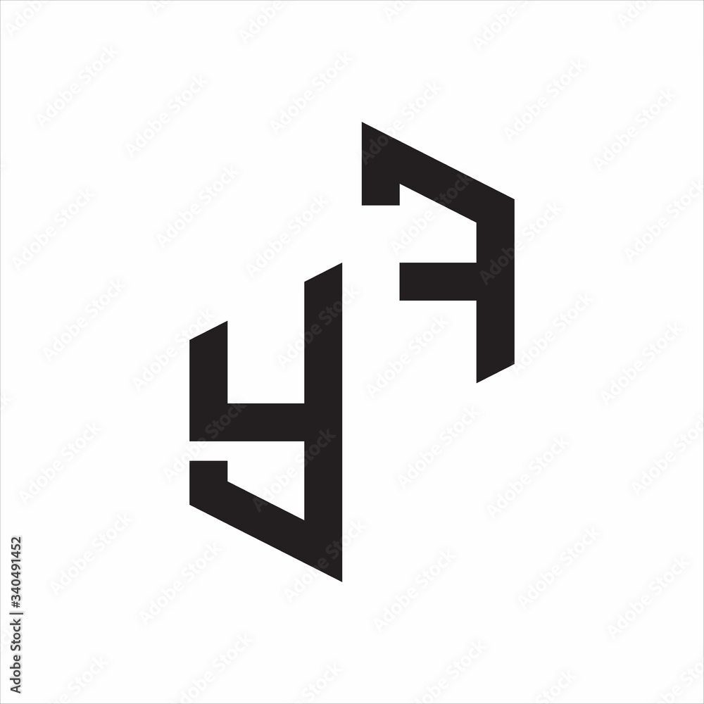 YF Initial Letters logo monogram with up to down style YF Initial Letters logo monogram with up to down style