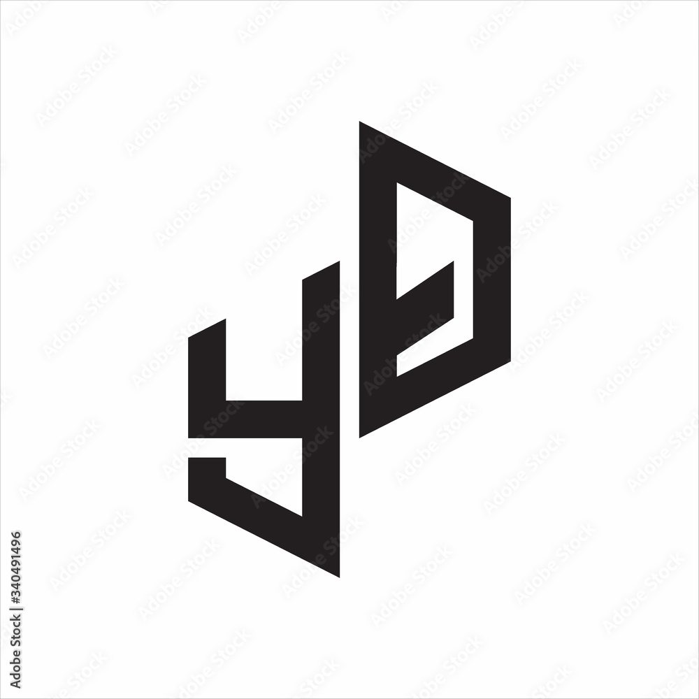 YQ Initial Letters logo monogram with up to down style YQ Initial Letters logo monogram with up to down style
