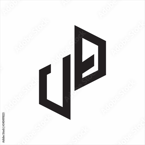 UQ Initial Letters logo monogram with up to down style
