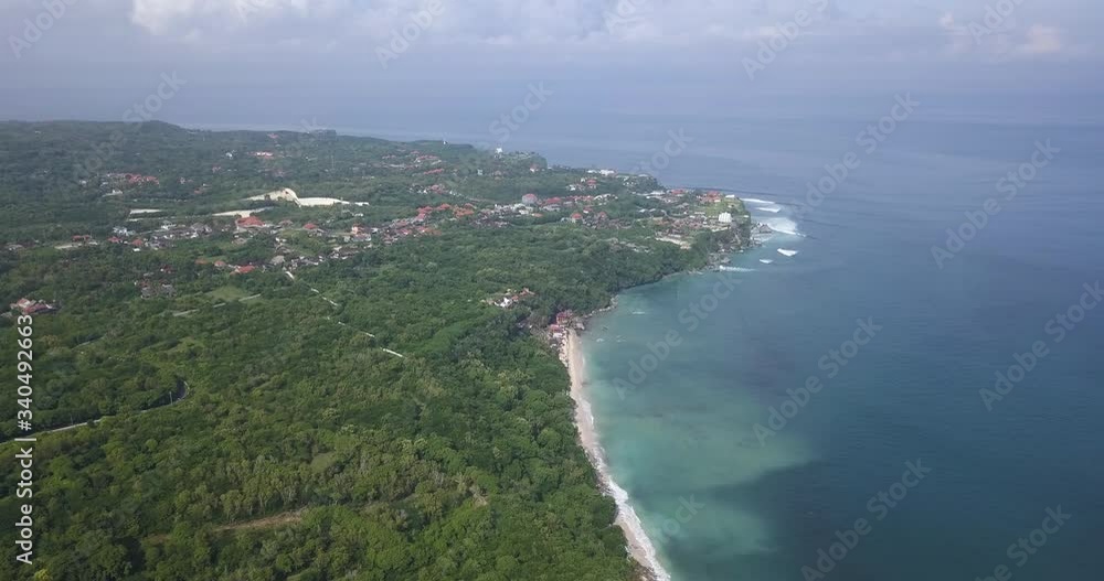 Aerial view of Thomas beach, Padang Padang, Bali, Indonesia Aerial view of Thomas beach, Padang Padang, Bali, Indonesia
