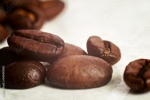 Mature coffee beans for making an invigorating drink.