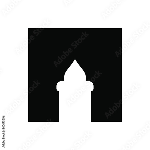 Door mosque icon design template vector illustration isolated patience icon isolated on white background. Vector illustration. EPS 10.
