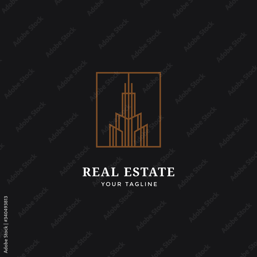 real estate logo modern design template. Abstarct building architecture real estate logo modern design template. Abstarct building architecture