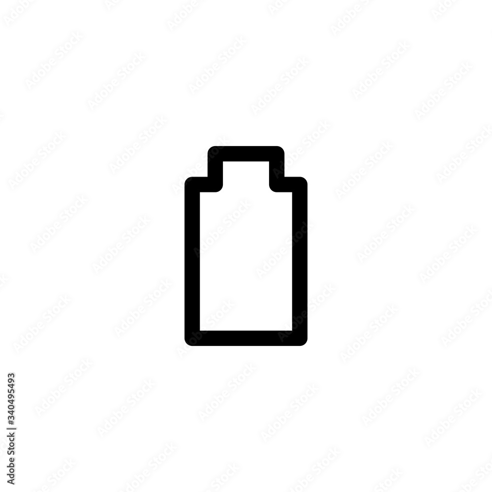 Battery Full Capacity Icon, isolated on white. User Interface Outline Icon.
Battery Full Capacity Icon, isolated on white. User Interface Outline Icon.