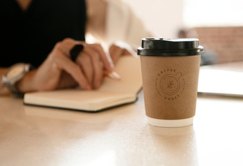 Paper coffee cup mockup