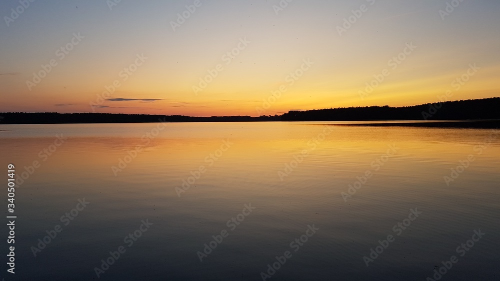 Mazury zachód słońca