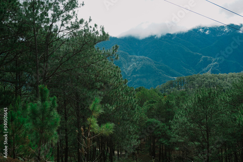 clouds over the mountains