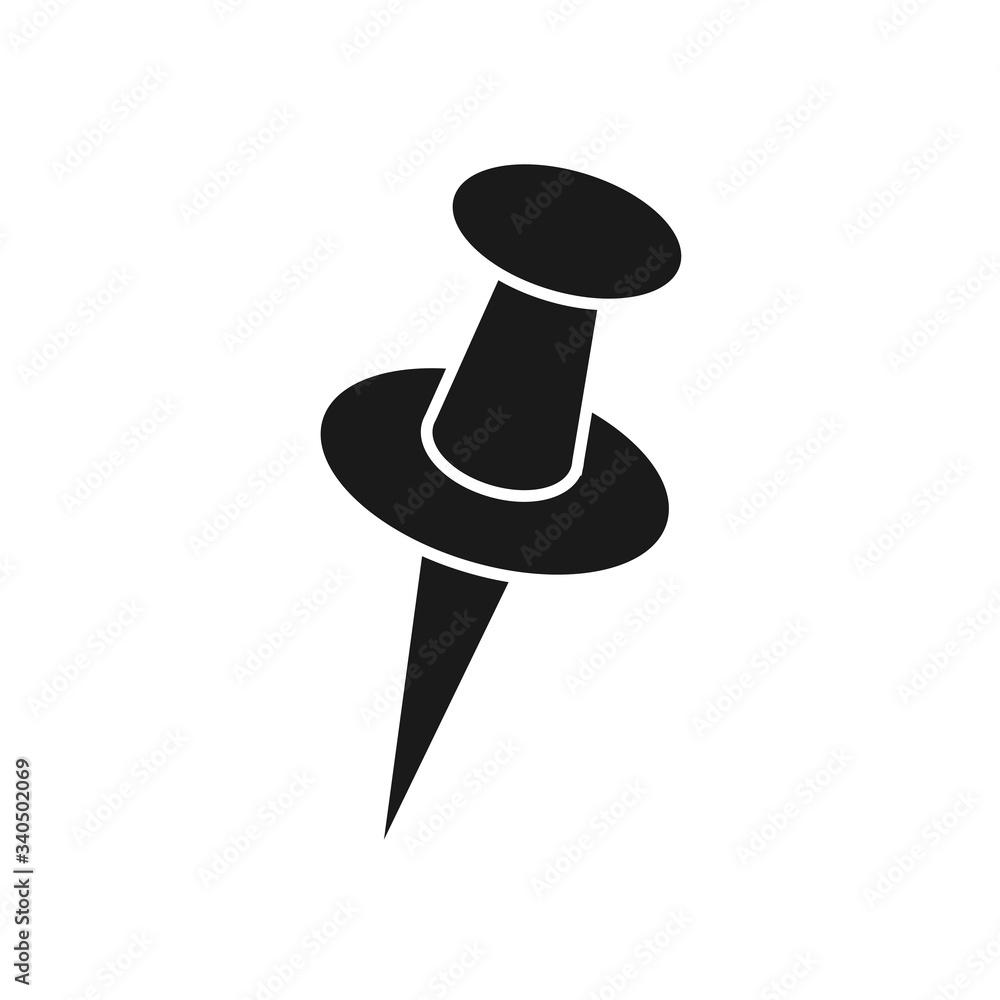 pin icon, push pin vector icon pin icon, push pin vector icon