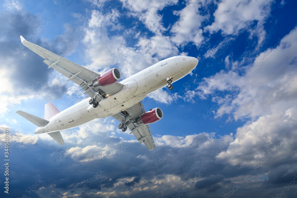 Commercial airplane flying in the sky,travel concept. Commercial airplane flying in the sky,travel concept.