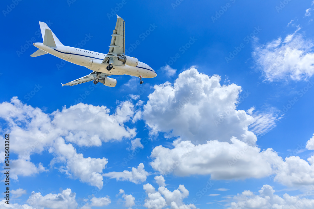 Commercial airplane flying in the sky,travel concept. Commercial airplane flying in the sky,travel concept.