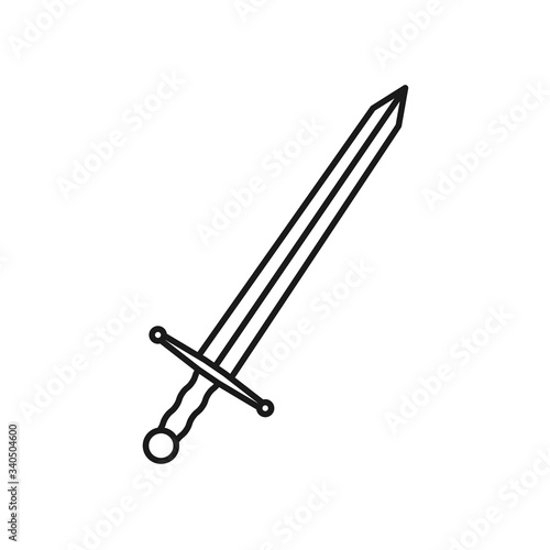 simple sword icon, flat design best vector sword icon
