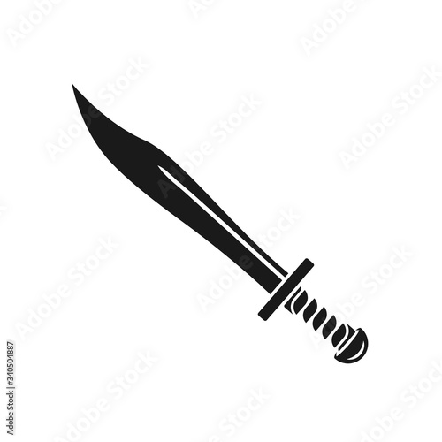 simple sword icon, flat design best vector sword icon