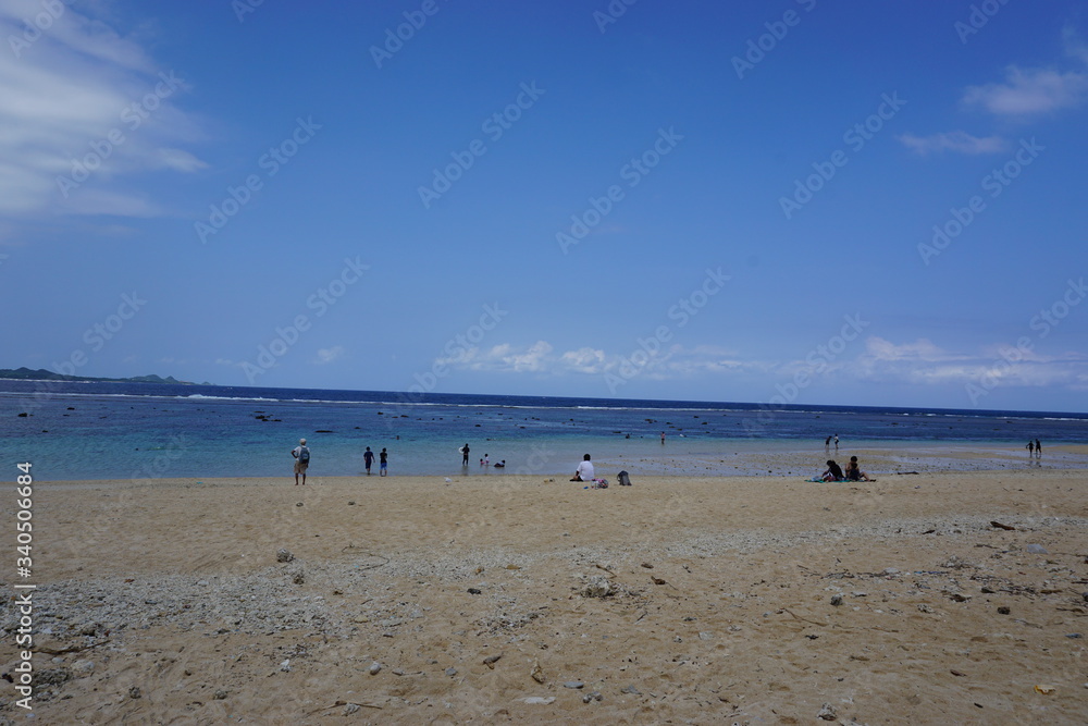Yonehara beach in Okinawa, Japan