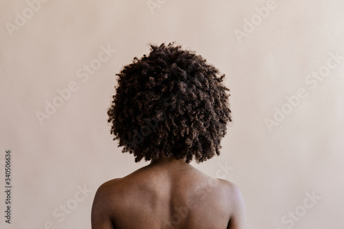 Black model with natural hair photo