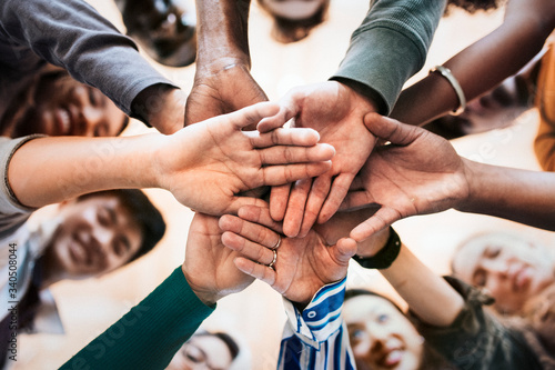 Fotografie, Obraz Group of people hands together