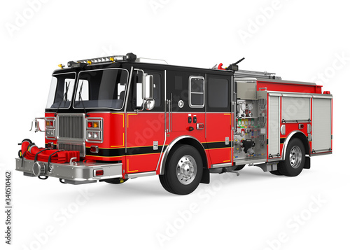 Fire Rescue Truck Isolated