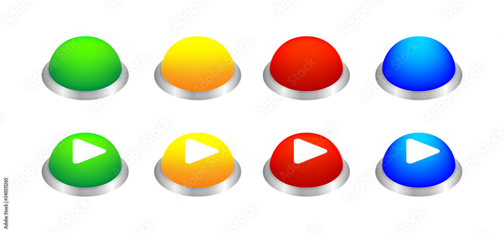 button circle 3d shape for buttons games play isolated on white, colorful modern buttons simple and convex, sphere button flat style icon sign for application play, buttons play for website and app button circle 3d shape for buttons games play isolated on white, colorful modern buttons simple and convex, sphere button flat style icon sign for application play, buttons play for website and app