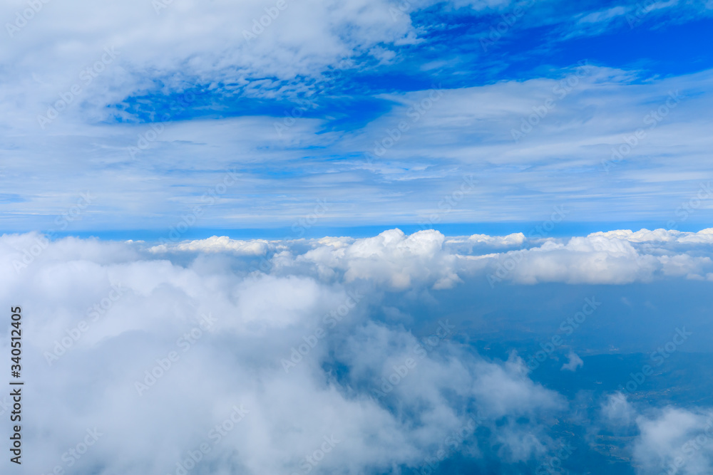 Skyline View above the Clouds from airplane,sky cloud landscape. Skyline View above the Clouds from airplane,sky cloud landscape.
