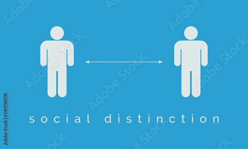Symbol concept distance of personnel to prevent infection