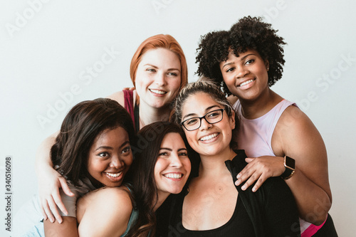 Group of active women photo