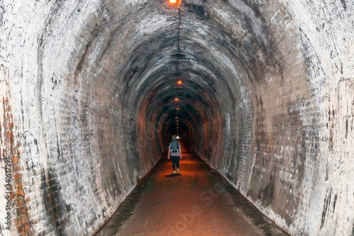 Old Mine Tunnel at  Karangahake gorge in New Zealand