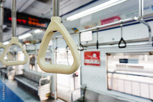Subway handle in South Korea.
