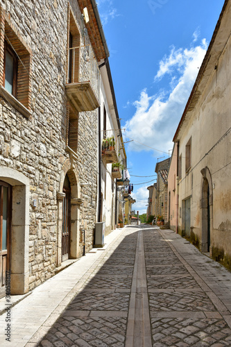 A small road between the old houses of Buonalbergo  a village in the province of Benevento
