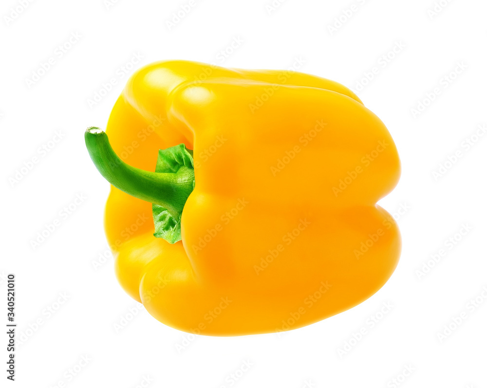 Isolates yellow pepper on white background Isolates yellow pepper on white background
