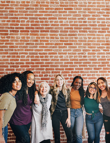 Strong women supporting each other photo