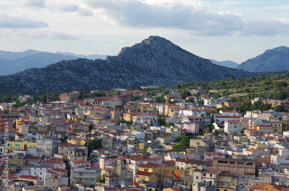Panoramic view of Dorgali, Sardinia, Italy