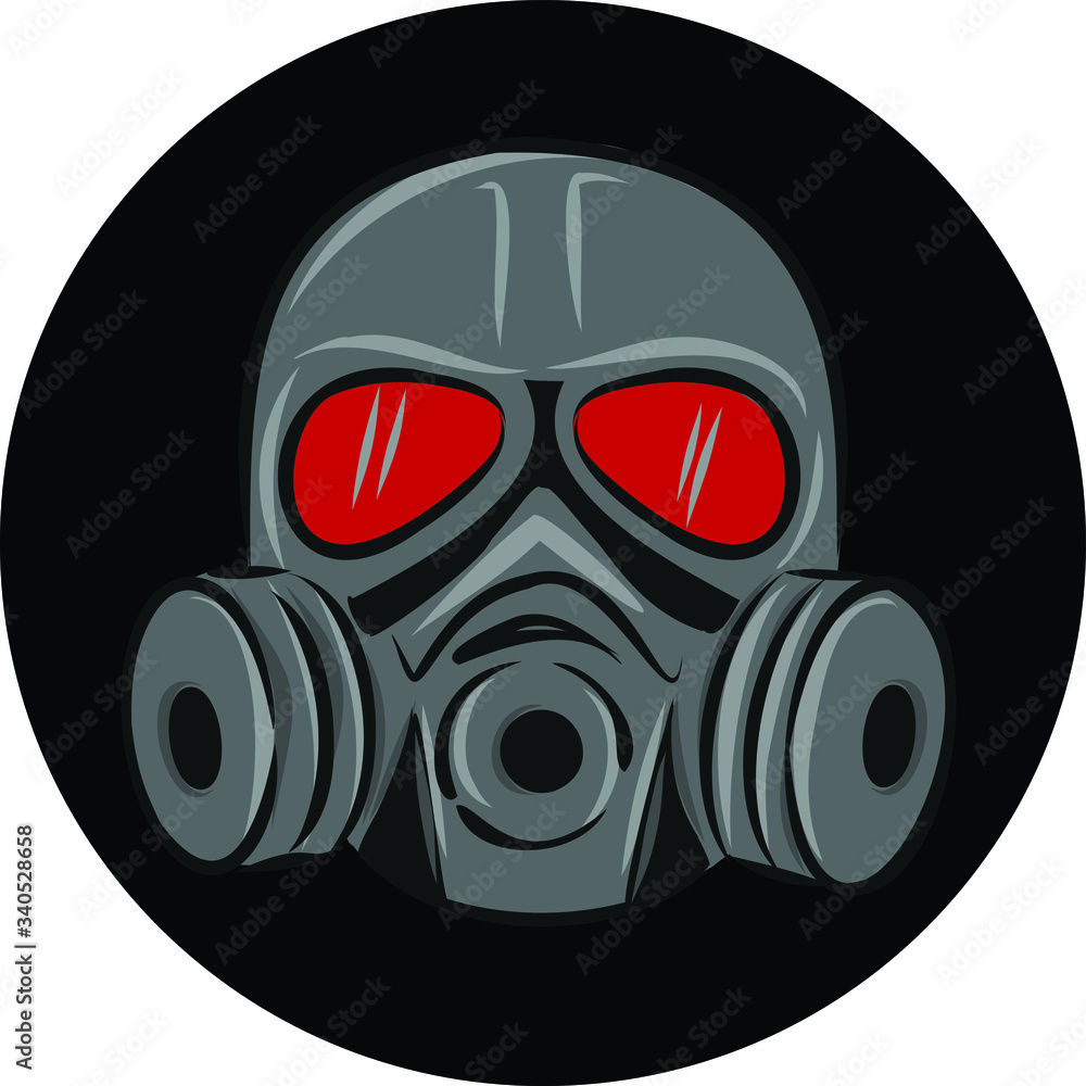 Respirator vector illustration isolated on white. Respirator vector illustration isolated on white.