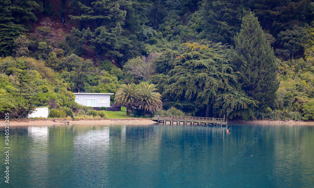 Naklejka premium A Bach Getaway In The Marlborough Sounds
