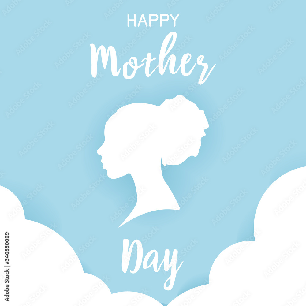 Vector design illustration of women's silhouette.Women's background template.Mother's day illustration