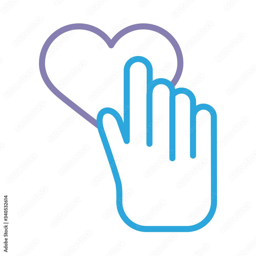 hand human indexing heart solidarity line style hand human indexing heart solidarity line style