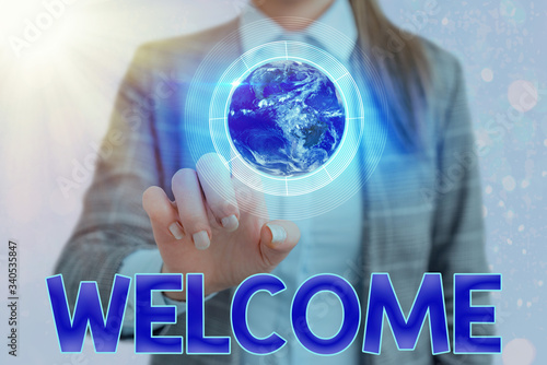 фотографія Handwriting text writing Welcome