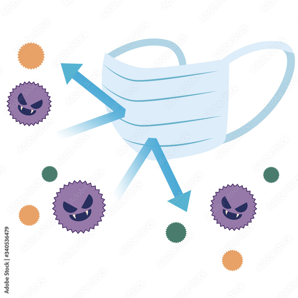 ウイルス予防マスクイラスト Stock Vector Adobe Stock