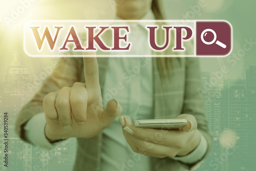 Принти на полотні Handwriting text writing Wake Up