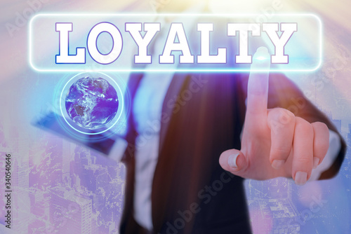 Canvas Print Writing note showing Loyalty