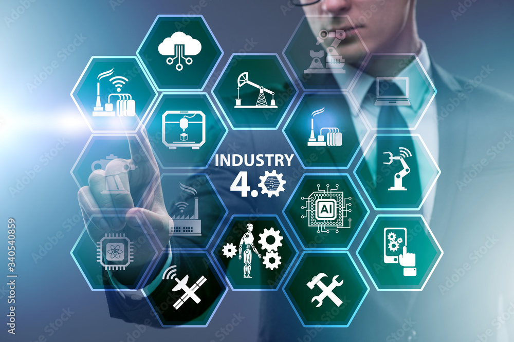 Modern industry 4.0 technical automation concept Modern industry 4.0 technical automation concept