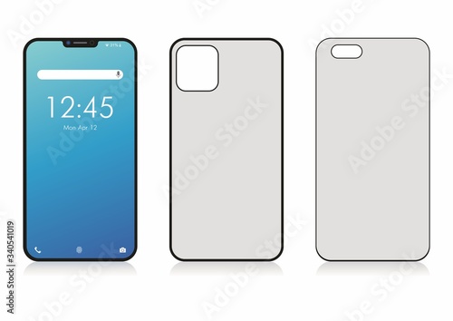 Mobile interface wallpaper design. Template phone case. Case for smartphone.