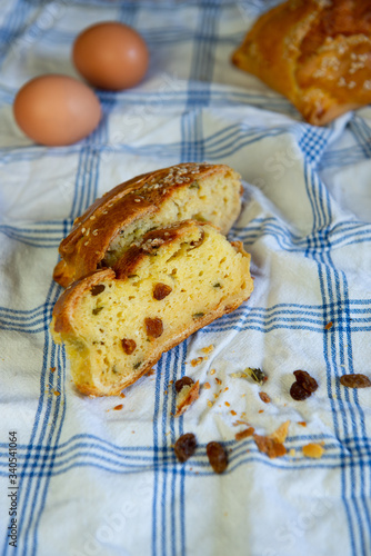 Traditional Cypriot easter cheese pastries, flaounes photo