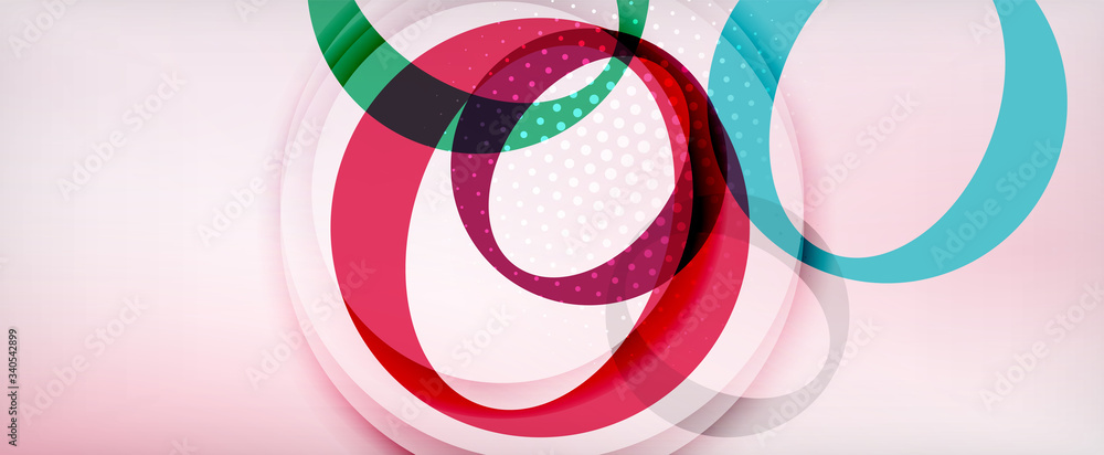 Fototapeta premium Trendy simple circle abstract background, dynamic motion concept. Vector Illustration For Wallpaper, Banner, Background, Card, Book Illustration, landing page