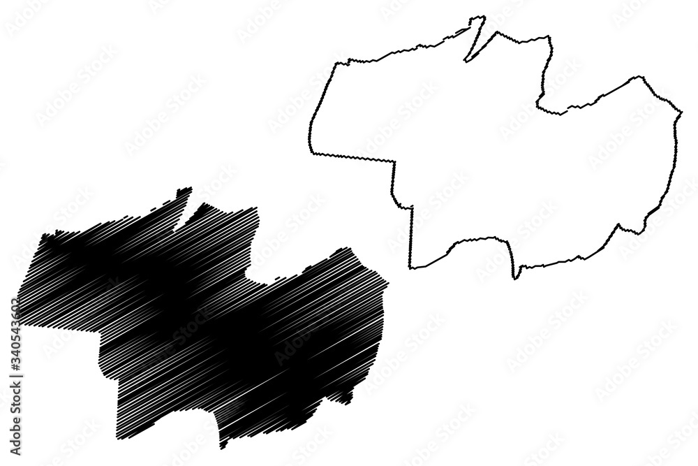 Debrecen City (Hungary, Hajdu-Bihar County) map vector illustration, scribble sketch City of Debrecen map Debrecen City (Hungary, Hajdu-Bihar County) map vector illustration, scribble sketch City of Debrecen map